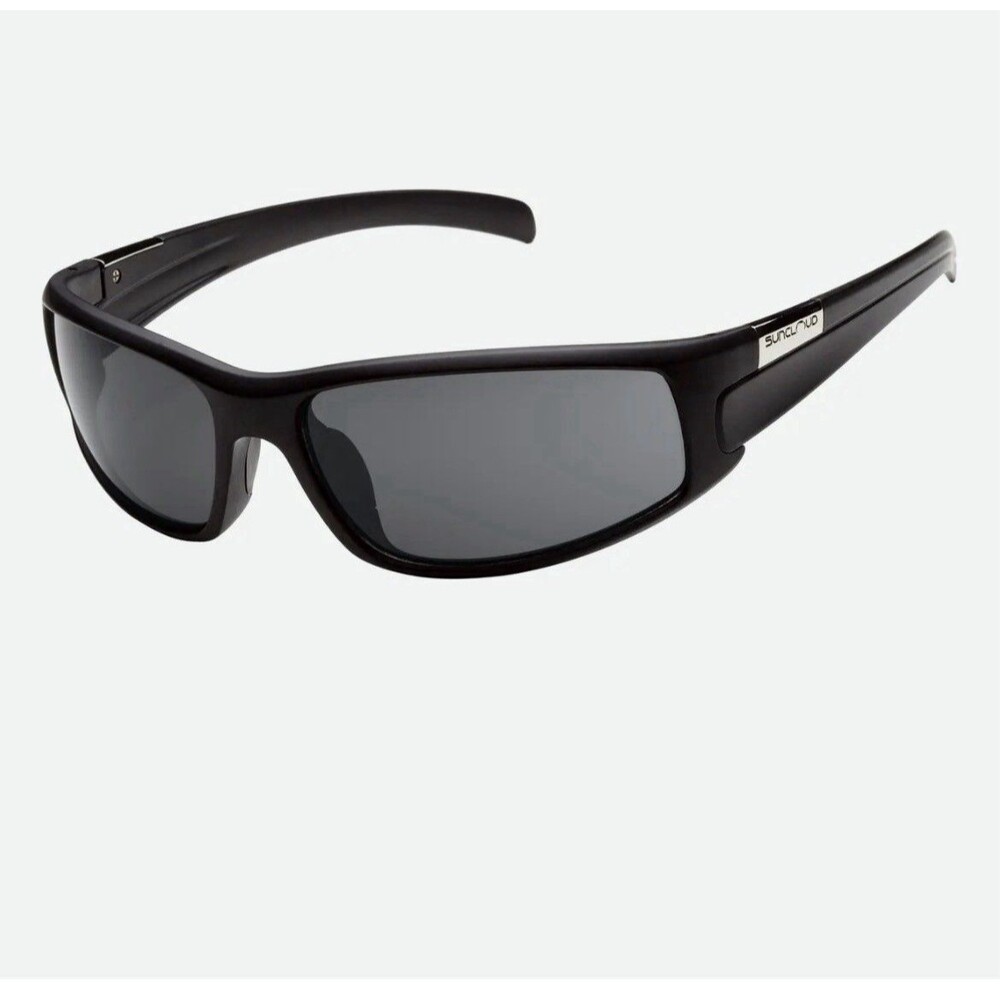 Suncloud Swagger Polarized Sunglasses Unisex Black Wrap Around